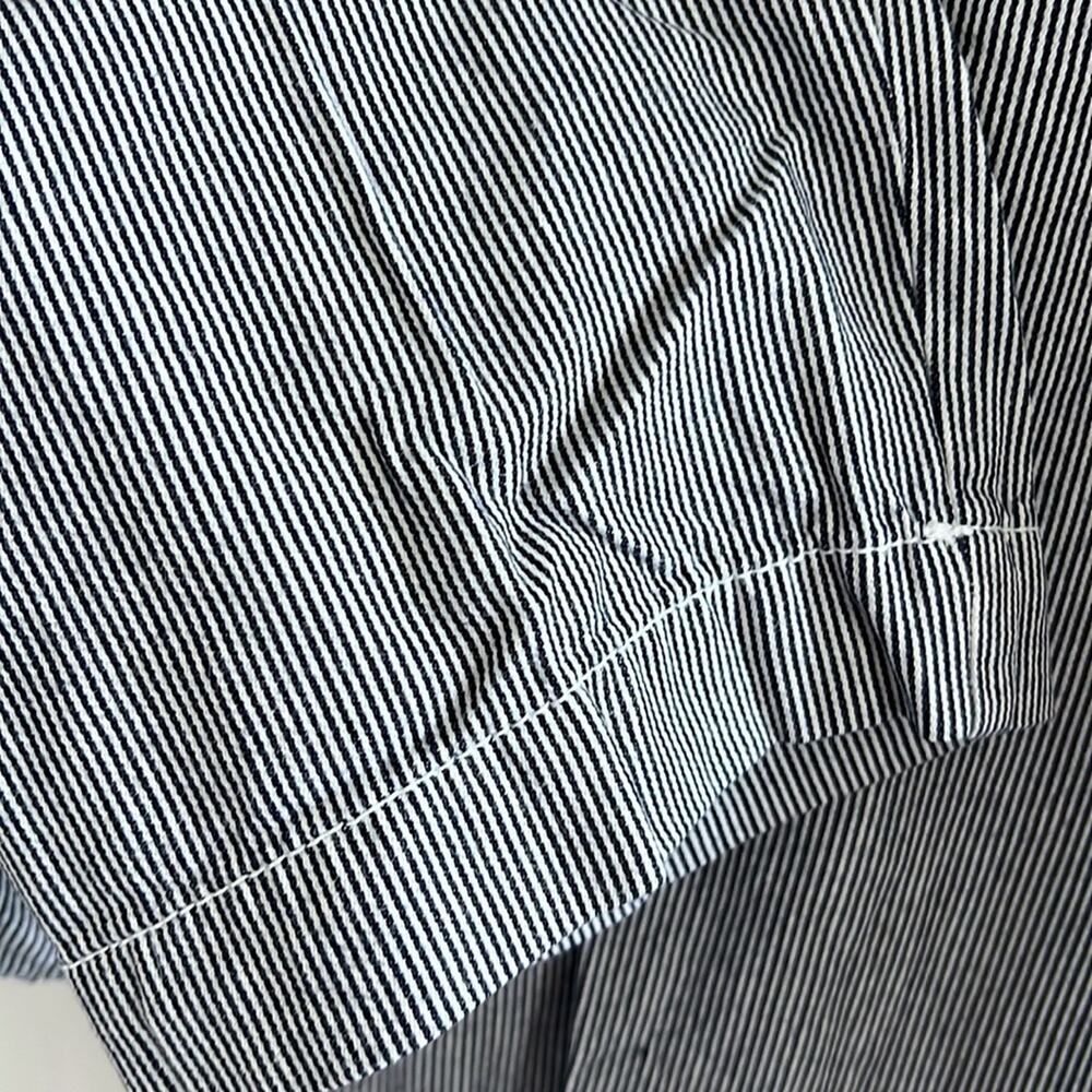 GAP Easy Pant Striped Pull on Elastic Waist Drawstring Cotton Viscose Pants L - Picture 5 of 7